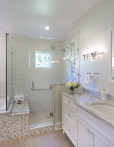 HD SQUARED - Forested Escape on the Water- Her Bathroom